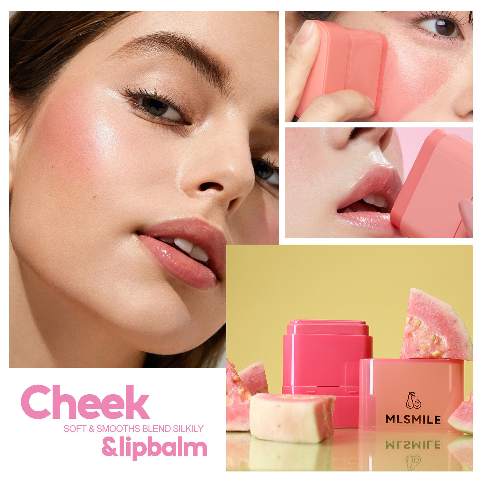 Flat Tube Fruit Blush Stick 2 In 1 - Bellarte Enchanté Flat Tube Fruit Blush Stick 2 In 1